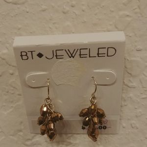 BEAUTIFUL Gold Fire Polished Beaded Earrings